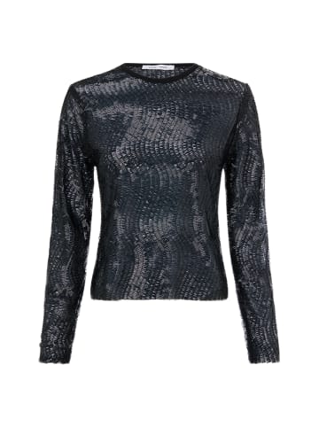 SAMSOE & SAMSOE Paillettenshirt Saruby in schwarz