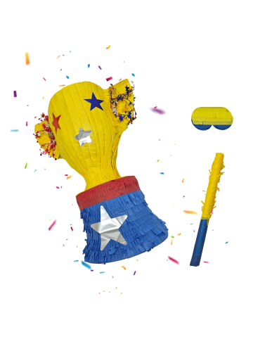 relaxdays 3-tlg. Pinata Set "Pokal" in Bunt