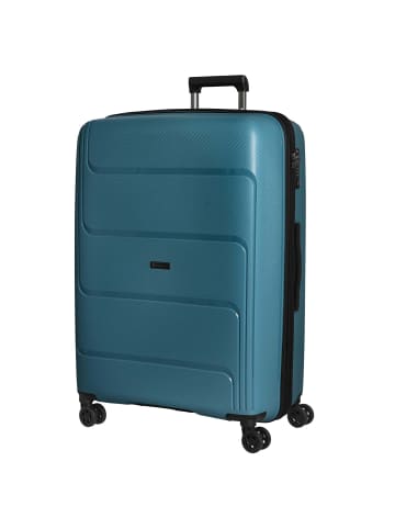 Check.In St. Louis - 4-Rollen-Trolley 77 cm erw. (altrosa) in petrol