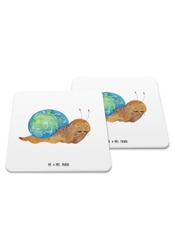 Mr. & Mrs. Panda Design Untersetzer Schnecke Sir ohne Spruch in Weiß