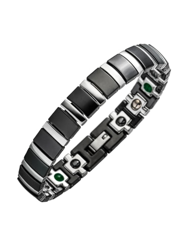 Lunavit Armband "Titan Jade" in Schwarz / Silber 