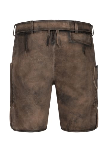Nübler Lederhose kurz Winsen in Iced Coffee