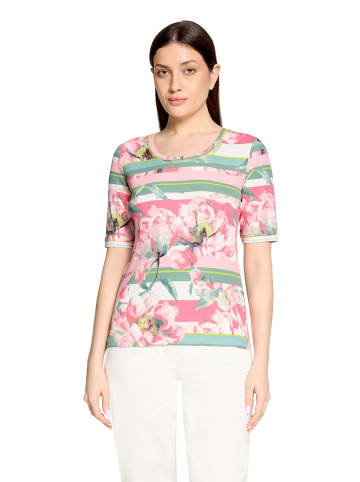 Betty Barclay Basic Shirt mit Rippenstruktur in Rosé/Cream