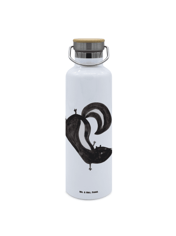 Mr. & Mrs. Panda Trinkflasche Stinktier Handstand ohne Spruch in Weiß