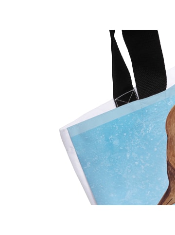 Mr. & Mrs. Panda Stoffbeutel Rotkehlchen Schlitten ohne Spruch in Eisblau