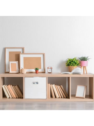 relaxdays 4x Regalkorb in Weiß - 30 cm