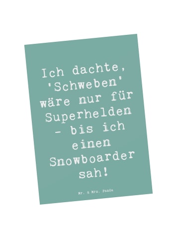 Mr. & Mrs. Panda bildkarte Spruch Snowboarden Zauber mit Spruch in Meeresbrise