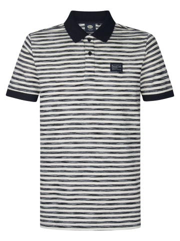 Petrol Industries Gestreiftes Poloshirt Clearwaterview in Blau