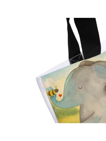 Mr. & Mrs. Panda Strandtasche Elefant Biene Design mit Spruch in Weiß