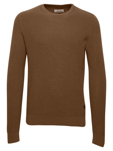 BLEND Rundhals Strickpullover Basic Langarm Sweater in Braun