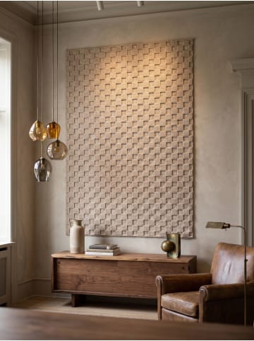 KADIMA DESIGN Flachgewebe-Teppich Schachbrett Grafisch Modern Pflegeleicht in Beige