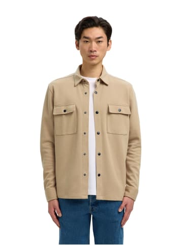 SELECTED HOMME Jacke SLHJACKIE SWEAT in Beige