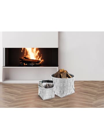 N8WERK Aufbewahrungskorb Filz 40cm hellgrau  grau