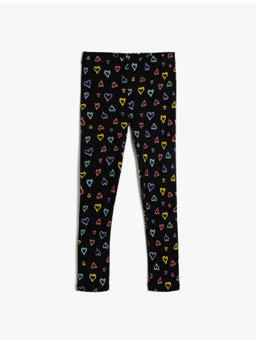 KOTON Leggings in Schwarz Gemustert