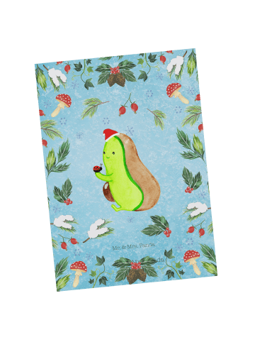 Mr. & Mrs. Panda Grußkarte null null ohne Spruch in Eisblau