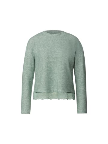 Langarmshirt in eucalyptus green mel.