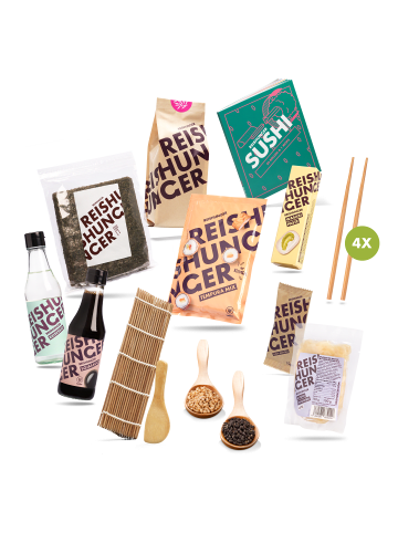 Reishunger Sushi Premium Box inkl. Sushi Kochbuch (14-teilig, für 4 Personen)
