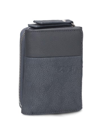 Zwei Eva EVW15 - Geldbörse 6cc 11 cm (black) in nubuk-blue