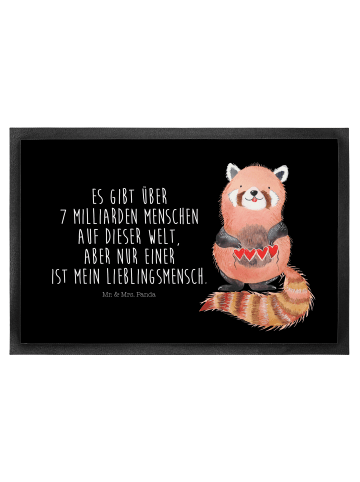 Mr. & Mrs. Panda fußmatte Roter Panda mit Spruch in Schwarz