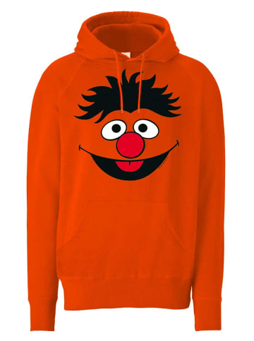 Logoshirt Kapuzenpullover Sesamstrasse - Ernie Gesicht in orange