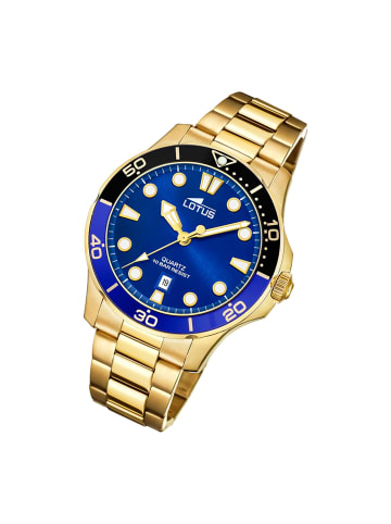 Lotus Analog-Armbanduhr Lotus Sport gold groß (ca. 45mm)