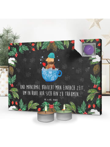Mr. & Mrs. Panda Adventskalender Nachtfalter Schaumbad mit Spruch in Kreidetafel