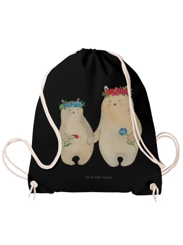 Mr. & Mrs. Panda festival rucksack Bären mit Blumenkranz ohne Sp... in Schwarz