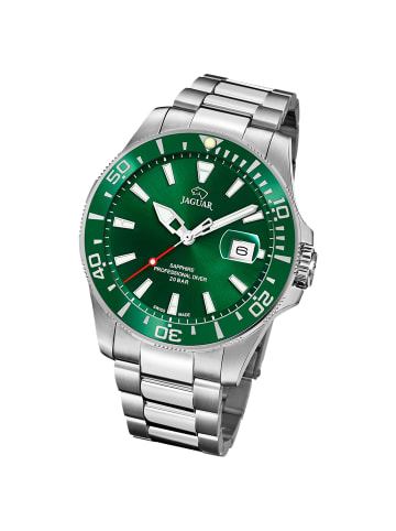 Jaguar Analog-Armbanduhr Jaguar Pro Diver silber groß (ca. 43,5mm)