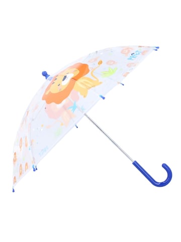COFI 1453 Prêt Kinder-Regenschirm ? 71 cm Lion-Design, transparent & handlich in Rosa