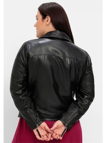 sheego Bikerjacke in schwarz