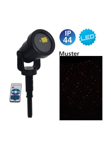 näve LED Weihnachtsartikel "PROJEKTOR" in schwarz - (L)10 cm x (B)10 cm x (H)19.5 cm