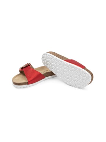 VITAFORM Vollrindleder Pantoletten in brilliantrot