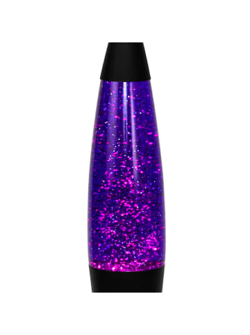 Licht-Erlebnisse Lavalampe EEK G in Glitter (Violett) Transparent Schwarz