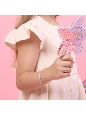 Prinzessin Lillifee Identarmband Silber 925, rhodiniert in Rosa