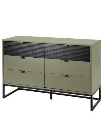 home24 Kommode KOONO 120 cm mit Schubladen in Olivgrün