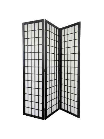 relaxdays Paravent in Schwarz/ Weiß - (B)120 x (H)170 cm