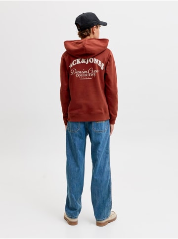 JACK & JONES Junior Hoodie JJEBRANDES BACKP RELAXED SWEAT in fired brick