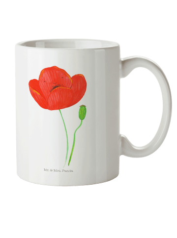 Mr. & Mrs. Panda Pott Blume Mohnblume ohne Spruch in Weiß