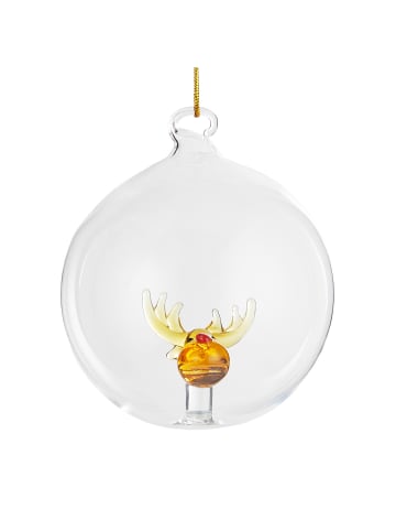 Butlers Glaskugel HANG ON Rentier in Transparent
