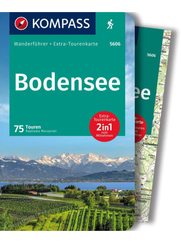Kompass-Karten KOMPASS Wanderführer Bodensee, 75 Touren mit Extra-Tourenkarte | GPS-Daten...