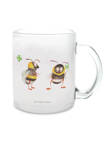 Mr. & Mrs. Panda Teetasse Hummeln Kleeblatt ohne Spruch in Transparent