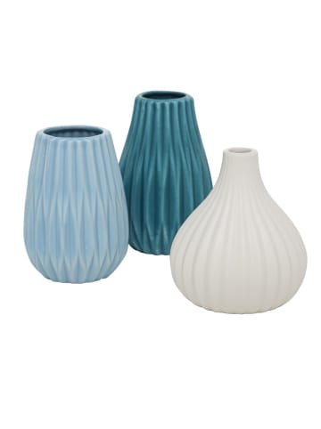 Boltze Vase Wilma 3er in hellblau