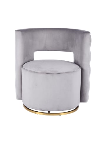 Kayoom Sessel Drehsessel Beverly in grau - gold