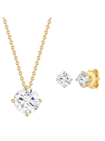 Rafaela Donata Schmuckset Sterling Silber verziert mit Kristallen von Swarovski® in gelbgold