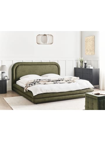 Beliani 10-tlg Doppelbett LAVARDENS in Grün/Schwarz