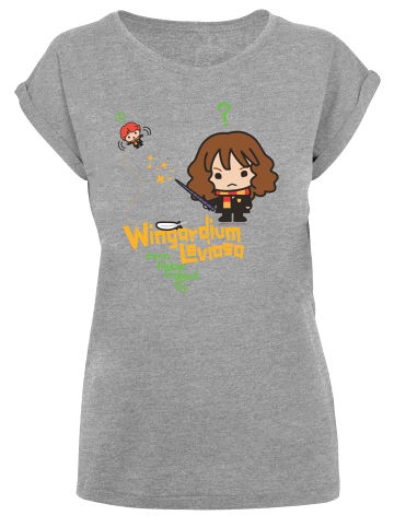 F4NT4STIC T-Shirt Harry Potter Hermione Granger Wingardium in grau meliert