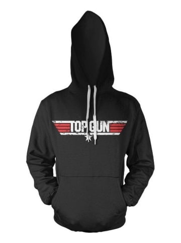 TOP GUN Hoodie in Schwarz