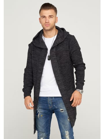 behype Strickjacke ELIJA in Anthrazit meliert