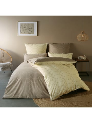 REDBEST Biber Wendebettwäsche in taupe