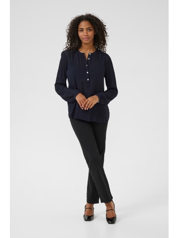 Kaffe Langarm-Bluse Karla in Midnight Marine